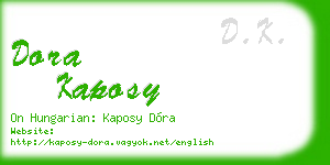 dora kaposy business card